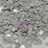 Silver Stars Metallic Shape Glitter - Silver Glitter
